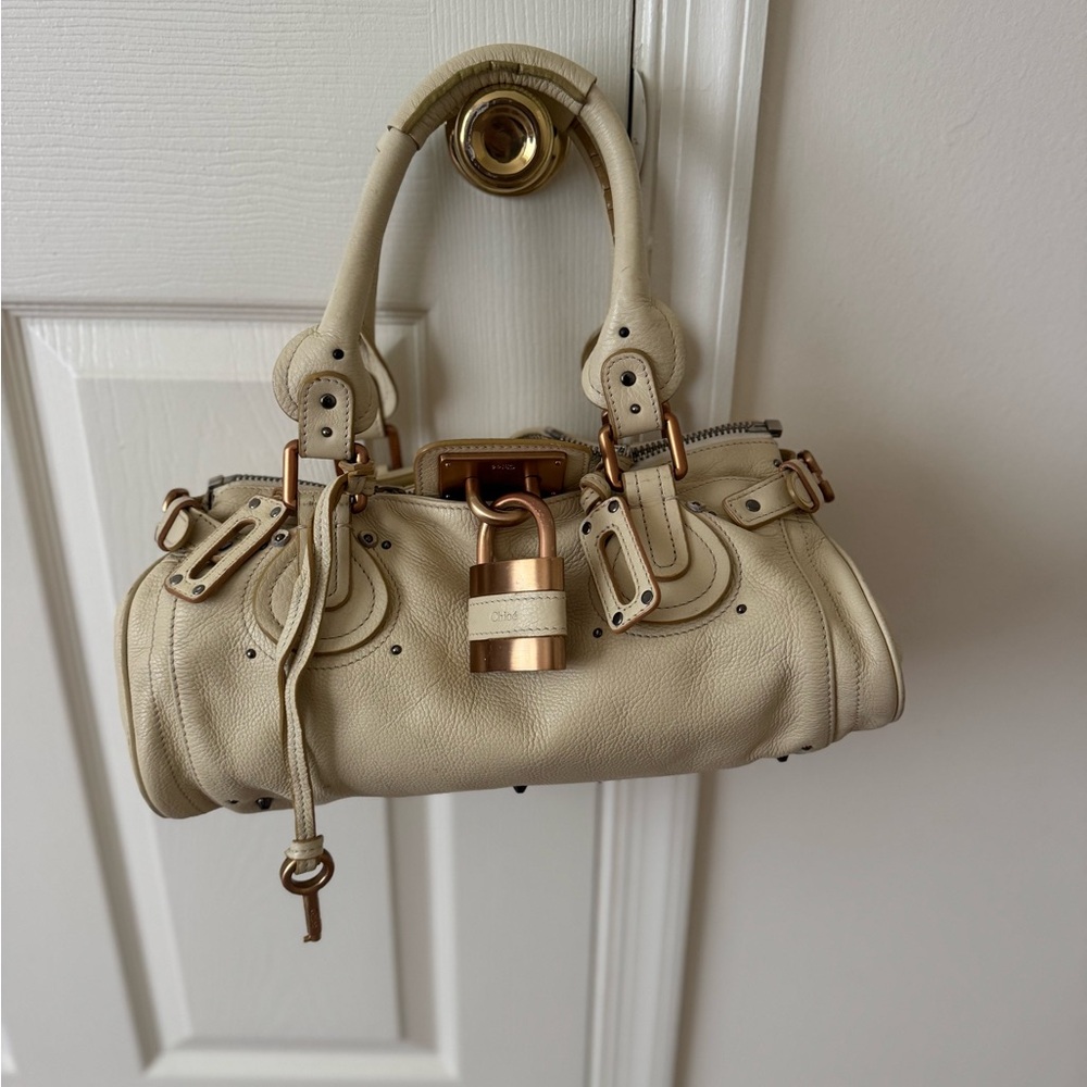 Chloe Paddington ivory Leather Handbag